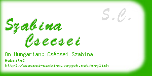 szabina csecsei business card